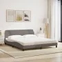 Cama con colchón de tela gris taupe 180x200 cm de vidaXL, Camas y somieres - Ref: Foro24-3208448, Precio: 371,76 €, Descuento: %