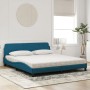 Cama con colchón terciopelo azul 180x200 cm de vidaXL, Camas y somieres - Ref: Foro24-3208455, Precio: 369,55 €, Descuento: %