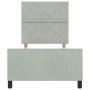 Estructura de cama Gris claro 90 x 190 cm Terciopelo