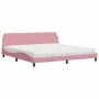Cama con colchón terciopelo rosa 200x200 cm de vidaXL, Camas y somieres - Ref: Foro24-3208476, Precio: 414,52 €, Descuento: %