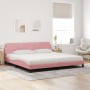 Bett mit rosa Samtmatratze 200x200 cm von vidaXL, Betten und Lattenroste - Ref: Foro24-3208476, Preis: 420,92 €, Rabatt: %