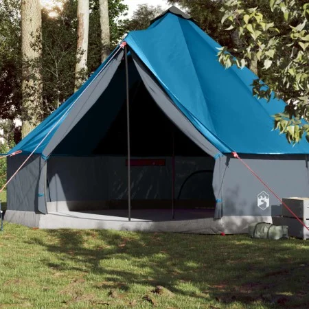 Familienzelt Tipi 10 Personen wasserdicht blau von vidaXL, Zelte - Ref: Foro24-94595, Preis: 212,04 €, Rabatt: %