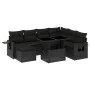8-piece garden sofa set and black synthetic rattan cushions by vidaXL, Garden sets - Ref: Foro24-3268095, Price: 616,02 €, Di...
