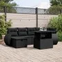7-piece garden sofa set with black synthetic rattan cushions by vidaXL, Garden sets - Ref: Foro24-3275135, Price: 521,24 €, D...