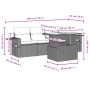5-teiliges Gartenmöbel-Set und schwarze synthetische Rattankissen von vidaXL, Gartensets - Ref: Foro24-3267725, Preis: 353,96...