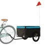 Remolque para bicicleta hierro negro y azul 45 kg de vidaXL, Remolques para bicicletas - Ref: Foro24-94086, Precio: 101,70 €,...