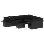 Garden sofa set 10 pieces with black synthetic rattan cushions by vidaXL, Garden sets - Ref: Foro24-3268125, Price: 685,20 €,...