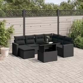 8-piece garden sofa set and black synthetic rattan cushions by vidaXL, Garden sets - Ref: Foro24-3267435, Price: 553,04 €, Di...
