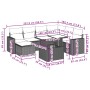 8-piece garden sofa set and black synthetic rattan cushions by vidaXL, Garden sets - Ref: Foro24-3267435, Price: 528,89 €, Di...