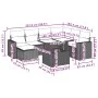8-piece garden sofa set and black synthetic rattan cushions by vidaXL, Garden sets - Ref: Foro24-3267435, Price: 553,04 €, Di...