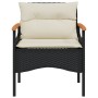 Garden sofa set with cushions 3 pieces black synthetic rattan by vidaXL, Garden sets - Ref: Foro24-368404, Price: 185,64 €, D...