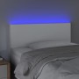 Cabecero con LED cuero sintético blanco 100x5x78/88 cm