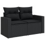 7-teiliges Gartensofa-Set mit schwarzen synthetischen Rattankissen von vidaXL, Gartensets - Ref: Foro24-3267295, Preis: 494,1...