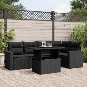 6-piece garden sofa set and black synthetic rattan cushions by vidaXL, Garden sets - Ref: Foro24-3267255, Price: 442,06 €, Di...