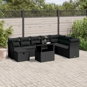 8-piece garden sofa set and black synthetic rattan cushions by vidaXL, Garden sets - Ref: Foro24-3274705, Price: 601,83 €, Di...