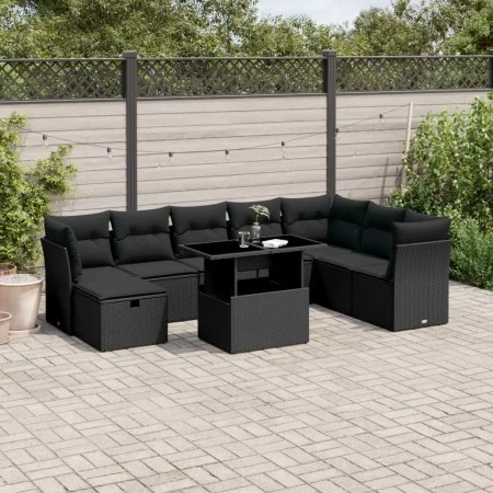 8-piece garden sofa set and black synthetic rattan cushions by vidaXL, Garden sets - Ref: Foro24-3274705, Price: 601,83 €, Di...