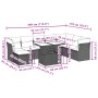 8-piece garden sofa set and black synthetic rattan cushions by vidaXL, Garden sets - Ref: Foro24-3274705, Price: 601,20 €, Di...