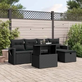 6-piece garden sofa set and black synthetic rattan cushions by vidaXL, Garden sets - Ref: Foro24-3274965, Price: 422,94 €, Di...