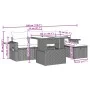 6-piece garden sofa set and black synthetic rattan cushions by vidaXL, Garden sets - Ref: Foro24-3274965, Price: 422,94 €, Di...