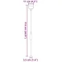 Silver steel rake fork handle Ø11x114 cm by vidaXL, livestock feeding - Ref: Foro24-172483, Price: 21,31 €, Discount: %