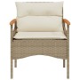 Garden sofa set with beige cushions 3 pieces PE rattan by vidaXL, Garden sets - Ref: Foro24-368406, Price: 150,17 €, Discount: %