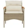 Garden sofa set with beige cushions 3 pieces PE rattan by vidaXL, Garden sets - Ref: Foro24-368406, Price: 199,54 €, Discount: %