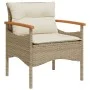 Garden sofa set with beige cushions 3 pieces PE rattan by vidaXL, Garden sets - Ref: Foro24-368406, Price: 199,54 €, Discount: %