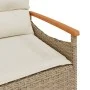 Garden sofa set with beige cushions 3 pieces PE rattan by vidaXL, Garden sets - Ref: Foro24-368406, Price: 199,54 €, Discount: %