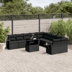 11-piece garden sofa set and black synthetic rattan cushions by vidaXL, Garden sets - Ref: Foro24-3268165, Price: 782,47 €, D...