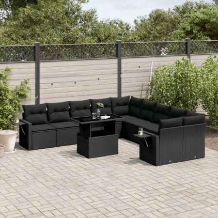 11-piece garden sofa set and black synthetic rattan cushions by vidaXL, Garden sets - Ref: Foro24-3268165, Price: 780,76 €, D...