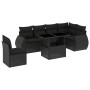 7-piece garden sofa set with black synthetic rattan cushions by vidaXL, Garden sets - Ref: Foro24-3268565, Price: 499,60 €, D...