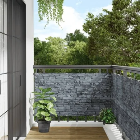 Garden privacy screen PVC gray stone look 600x75 cm by vidaXL, fence panels - Ref: Foro24-4005415, Price: 30,69 €, Discount: %