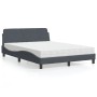 Bed with dark gray velvet mattress 120x200 cm by vidaXL, Beds and slatted bases - Ref: Foro24-3208372, Price: 301,11 €, Disco...
