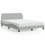 Cama con colchón terciopelo gris claro 140x190 cm de vidaXL, Camas y somieres - Ref: Foro24-3208391, Precio: 339,70 €, Descue...