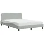 Cama con colchón terciopelo gris claro 140x190 cm de vidaXL, Camas y somieres - Ref: Foro24-3208391, Precio: 339,70 €, Descue...