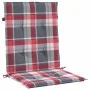 Garden chair cushion low backrest 6 pcs red plaid fabric by vidaXL, Cushions for chairs and sofas - Ref: Foro24-314154, Price...