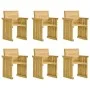 7-piece garden dining table with impregnated pine wood cushions by vidaXL, Garden sets - Ref: Foro24-3065739, Price: 697,70 €...