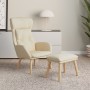 Entspannungssessel mit cremefarbenem Stoffhocker von vidaXL, Sessel - Ref: Foro24-3097752, Preis: 153,15 €, Rabatt: %