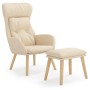 Entspannungssessel mit cremefarbenem Stoffhocker von vidaXL, Sessel - Ref: Foro24-3097752, Preis: 153,15 €, Rabatt: %