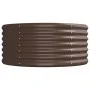 Brown powder coated steel flower bed planter 440x80x36 cm by vidaXL, Pots and planters - Ref: Foro24-318935, Price: 72,25 €, ...