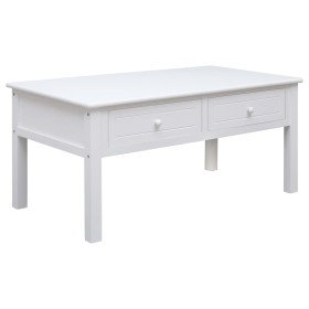 Mesa de centro de madera blanca 100x50x45 cm