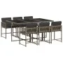 Garten-Essgruppe, 7-teilig, mit grauen Polstern aus synthetischem Rattan. von vidaXL, Gartensets - Ref: Foro24-3211448, Preis...
