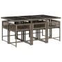 Set comedor jardín 7 pzas y cojines ratán sintético gris by vidaXL, Garden sets - Ref: Foro24-3211448, Price: 381,78 €, Disco...