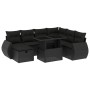Set de sofás de jardín 8 piezas y cojines ratán sintético negro by vidaXL, Garden sets - Ref: Foro24-3275155, Price: 556,62 €...