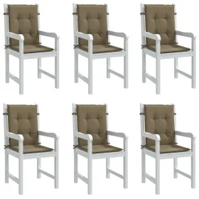 Cojines silla respaldo bajo 6 ud tela taupe melange 100x50x4 cm by vidaXL, Cushions for chairs and sofas - Ref: Foro24-400247...