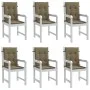 6 Stück Sitzkissen mit niedriger Rückenlehne, Stoff in Taupe Melange, 100x50x4 cm. von vidaXL, Kissen für Stühle und Sofas - ...