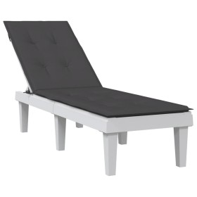 Kissen für Liegestuhl, anthrazit melierter Stoff (75+105)x50x3 cm von vidaXL, Kissen für Stühle und Sofas - Ref: Foro24-40024...