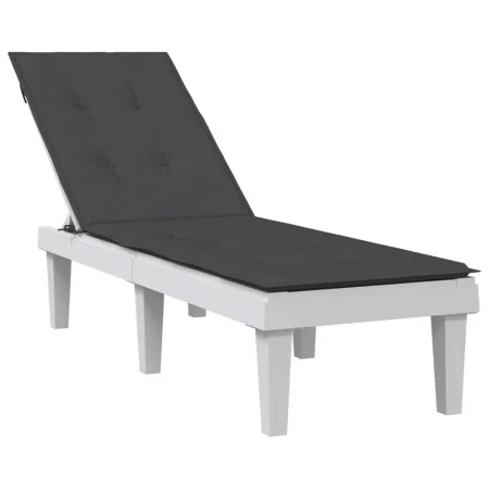 Cojín para tumbona tela gris antracita melange (75+105)x50x3 cm by vidaXL, Cushions for chairs and sofas - Ref: Foro24-400248...