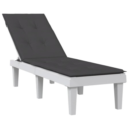 Cojín para tumbona tela gris antracita melange (75+105)x50x3 cm by vidaXL, Cushions for chairs and sofas - Ref: Foro24-400248...