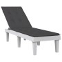 Cojín para tumbona tela gris antracita melange (75+105)x50x3 cm by vidaXL, Cushions for chairs and sofas - Ref: Foro24-400248...